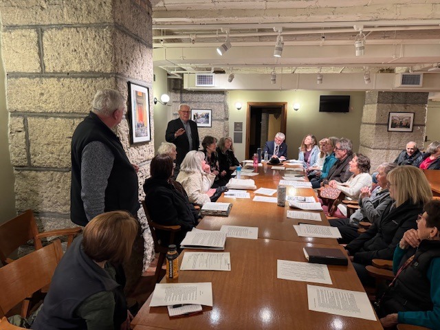 Tom Lopac leading a community meeting