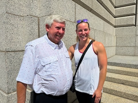 Tom Lopac with his daughter