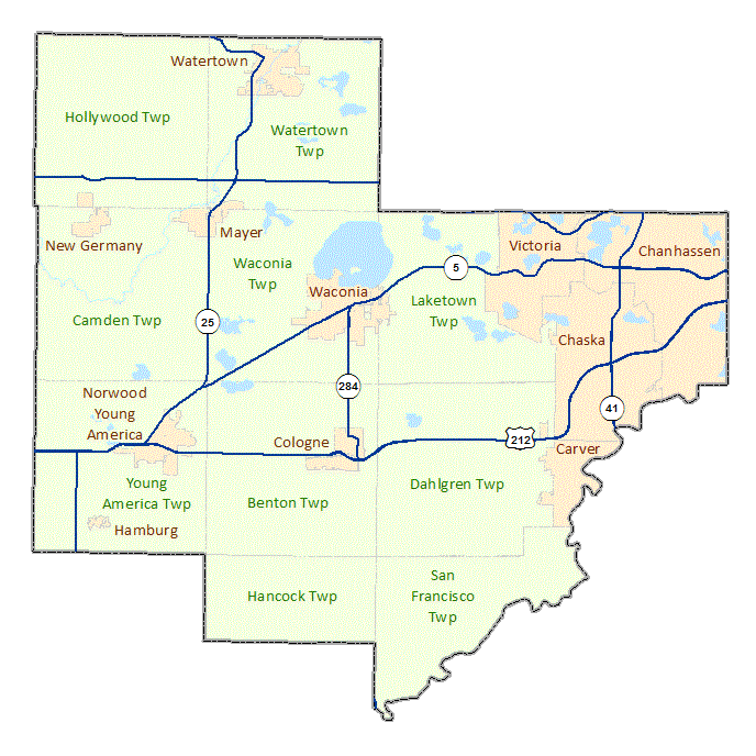 Carver County Map