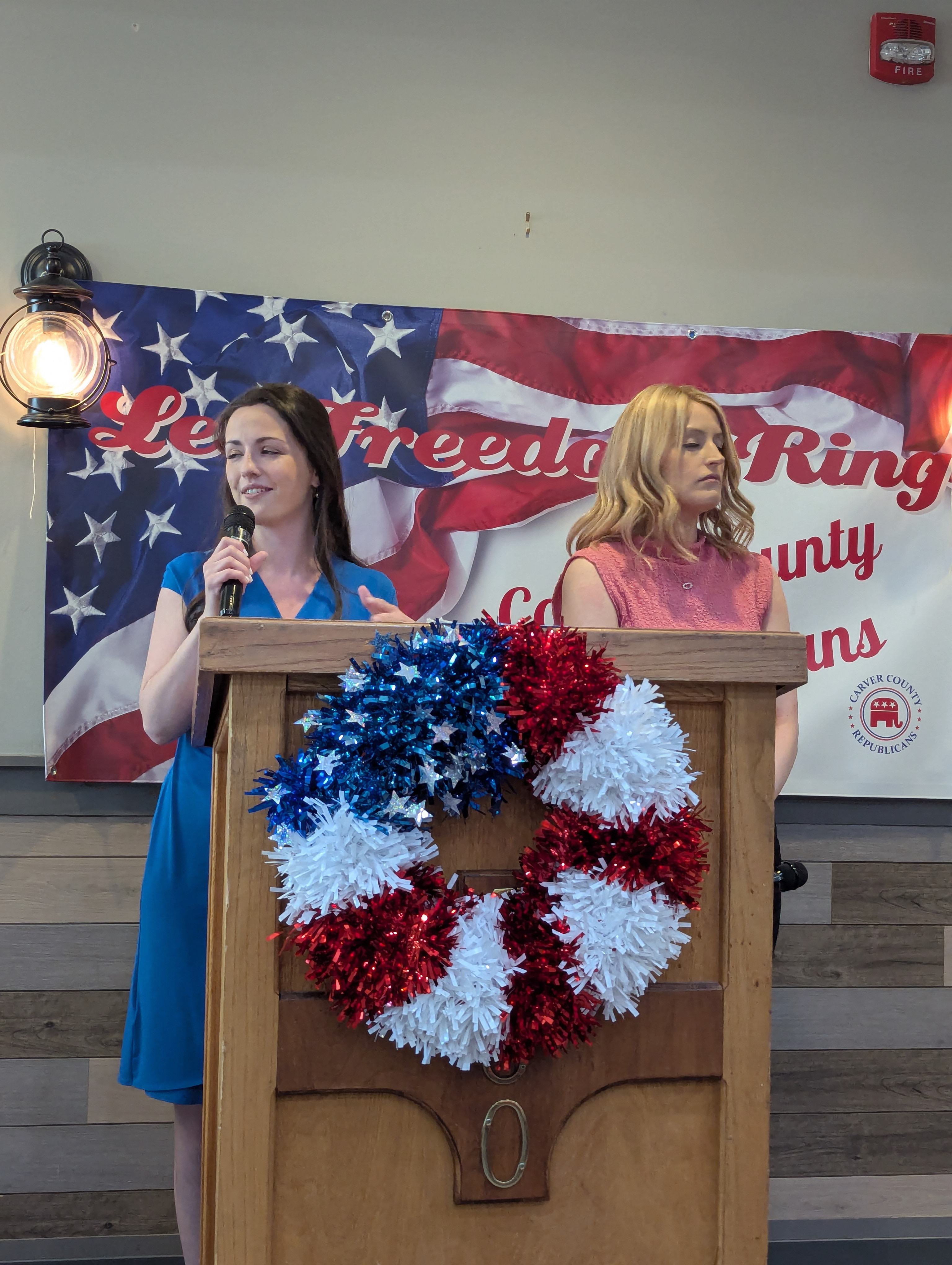AK Kamara, Grace Keating and Kathryn Hinderaker with Chair Patricia Williamson