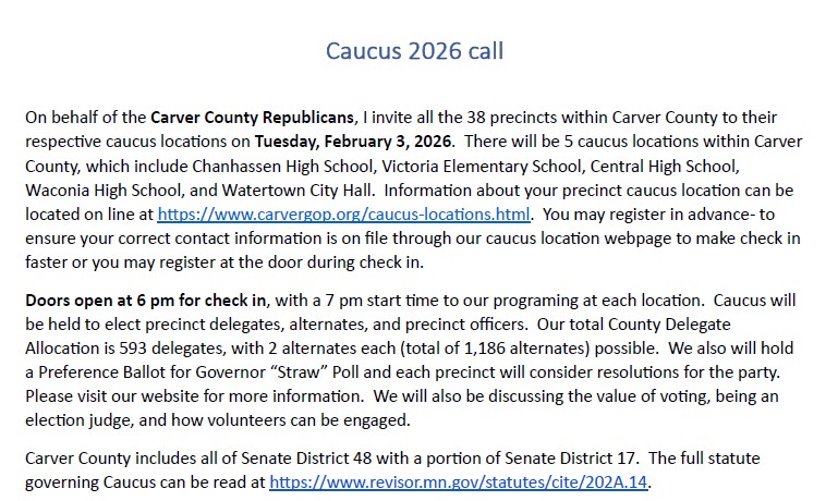 2026 Caucus Call