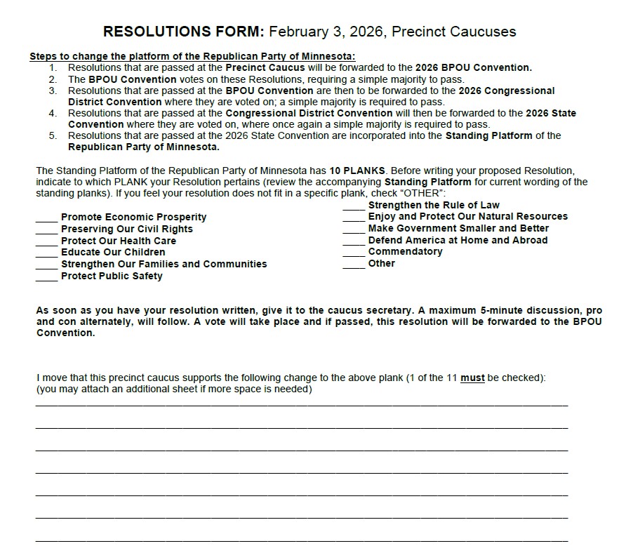 2026 Caucus Resolutions form