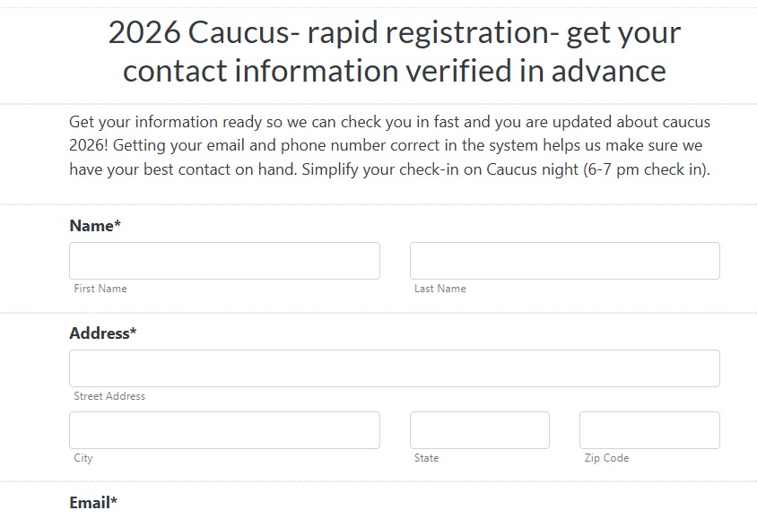 2026 Pre-registration Form