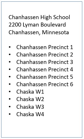 Chaska and Chanhassen Precincts for Caucus