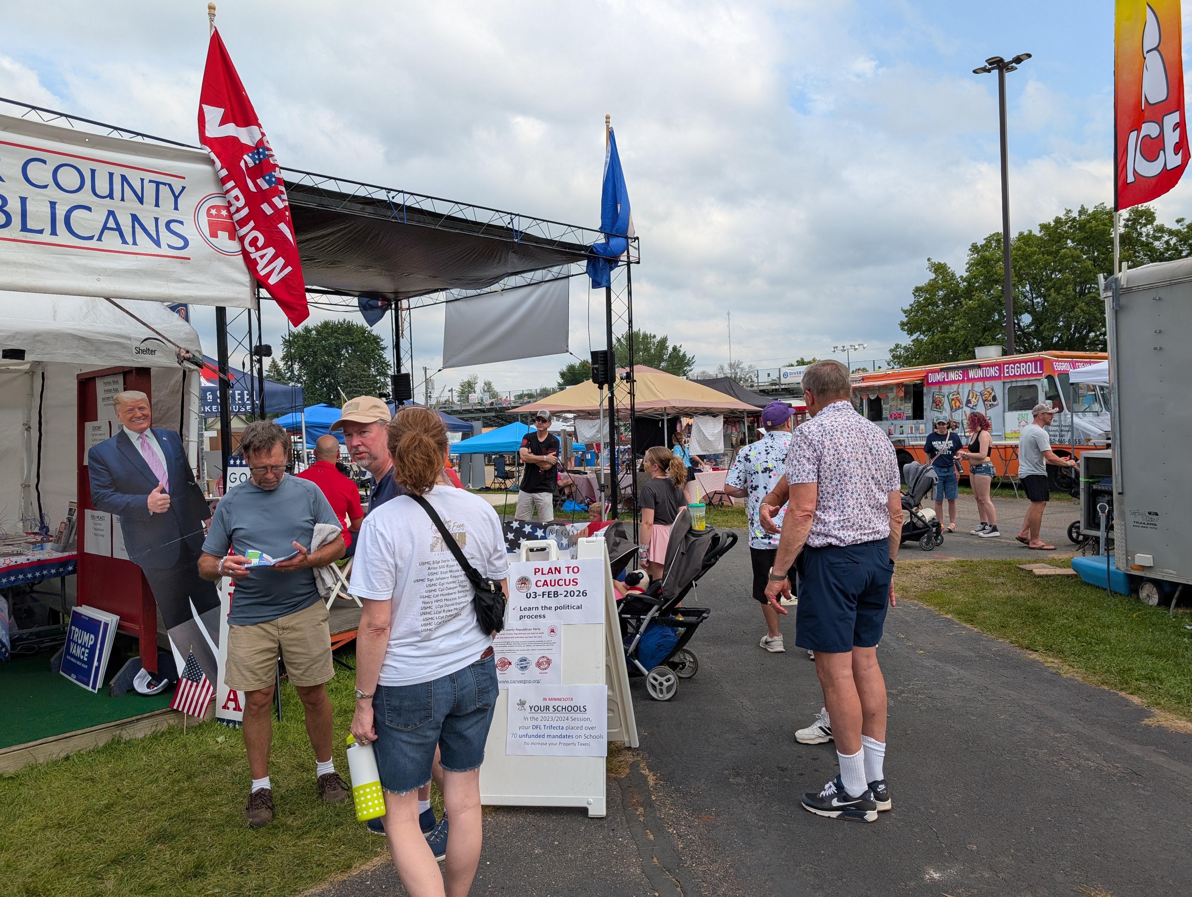 Gathering of  people at the County Fair